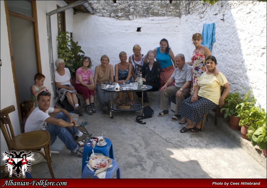 Berat - coffee and raki inside the Mangalem quarter